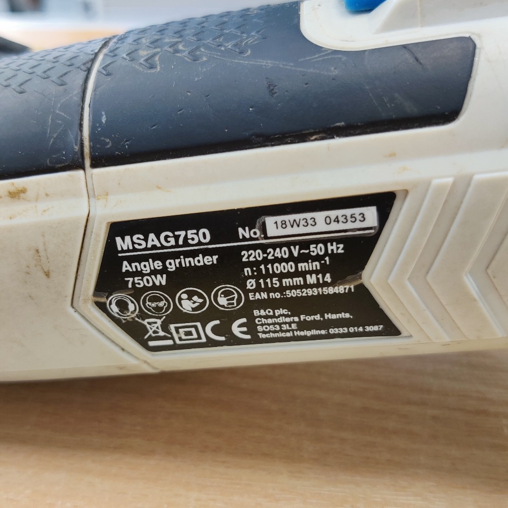 Mac Allister MSAG750 750W 115mm Angle Grinder Own4Less